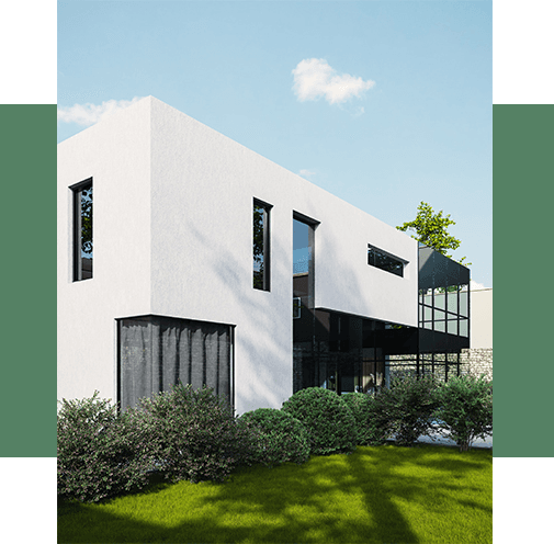 Imagem realista de uma bela casa moderna